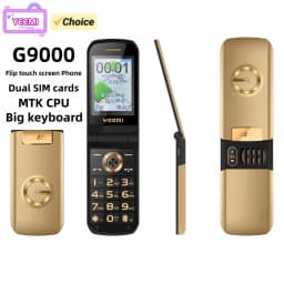YEEMI G9000 Flip Mobile Phone 2.6inches GSM Big Keyboard Dual SIM Card Flashlight FM Radio Bluetooth E-book Camera 2G Cellphone