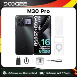 Doogee M30 Pro Smartphone 6.88" Display 8000Mah Battery 1.3" Rear Display 64Gb(8+56) 256Gb 64Mp Camera Android 16 Mobile Phone