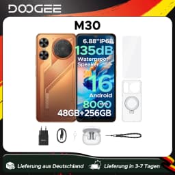 Doogee M30 Smartphone 135Db Speaker Android 16 8000Mah Battery 6.88'' Screen 48Gb Ram (6Gb +42Gb) 256Gb Rom Unisoc T7280 Nfc