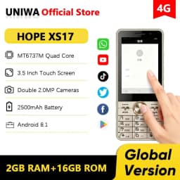 UNIWA HOPE XS17 4G Touch Screen Keypad Phone Android 8.1 Dual SIM Card 3.5 Inch 2GB RAM+16GB ROM 2500mAh Cellphone Whatsapp GPS