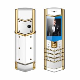 Luxury V10 Phone with Metal Leather Body Dual Card Slot Invisible Keyboard FM Radio And Camera - Premium Unisex Design