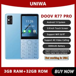 NEW DOOV R77 PRO 4G Touch Screen Smartphone 2.8 Inch Keypad Mobile Phone 3GB+32GB 5MP Camera 3000mAh Android 13 Whatsapp Phone