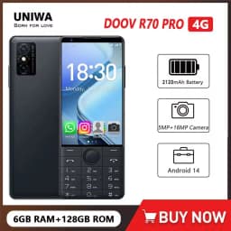 DOOV R70 Pro 4G Touch Screen Keypad Mobile Phone with 16MP Camera 4.0Inch 6GB+128GB 2120mAh Smartphone Whatsapp Hebrew keyboard