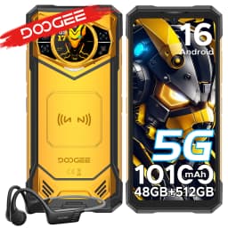 DOOGEE S200 X VIP Edition 5G AI Rugged Phone Android 16 48GB+512GB Smartphone 1.32" AMOLED Rear Display 10100mAh Battery NFC