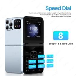 SERVO A50 PRO Foldable Mobile Phone 2.4" Screen Call Recording Speed Dial Blacklist Flashlight 2G Dual SIM Card Flip Cellphones