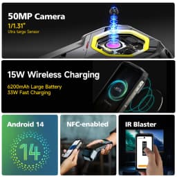 Ulefone Armor Mini 20T Pro 5G THERMAL 4.7' Rugged Phone Android 14 Smartphone 256GB ROM Mobile Phone Thermal Imaging