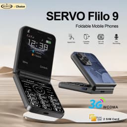 SERVO Flilo9 3G Mobile Phone Dual SIM Standby Call Recording Speed Dial FM Radio Blacklist Flashlight Foldable Button Cellphones