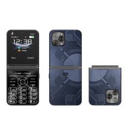 SERVO Flilo9 3G Mobile Phone Dual SIM Standby Call Recording Speed Dial FM Radio Blacklist Flashlight Foldable Button Cellphones