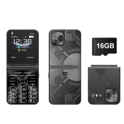 SERVO Flilo9 3G Mobile Phone Dual SIM Standby Call Recording Speed Dial FM Radio Blacklist Flashlight Foldable Button Cellphones