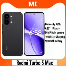 Xiaomi Redmi Turbo 5 Max China Version Dimensity 9500s 6.83" AMOLED Screen 50MP+20MP Camera 100W 9000mAh Battery