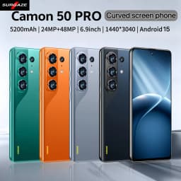 SURGAZE 2026 Camon 50 Pro Curved Screen Smartphone 5G Android15 5200mAh 12+512GB Dual SIM Global Version Network Mobile Phone