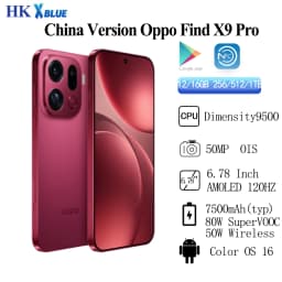Oppo Find X9 Pro Screen 6.78" AMOLED 120Hz 50MP Rear Camera OIS Battery 7500 mAh 80W SuperVOOC 50W Wireless Dimensity 9500