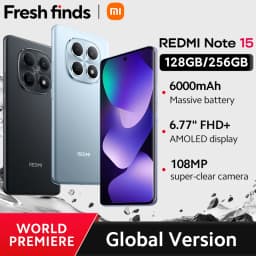 【World Premiere】Global Version Xiaomi Redmi Note 15 MTK Helio G100-Ultra Smartphone 6.77" AMOLED display 108MP camera 6000mAh