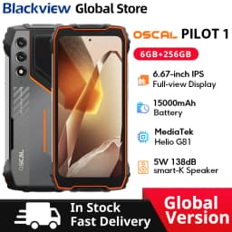 Blackview Oscal PILOT 1 Rugged phone 6.67-inch HD+ 90Hz Display 15000mAh 5W BOX Speaker NFC 6GB 256GB Helio G81 CPU Cellphone