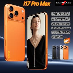 SURGAZE High-Performance I17 Pro Max Smartphone 16GB+1TB 5000mAh Android15 4G 5G Dual SIM Global Version Mobile Phone Arrival