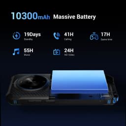 FOSSiBOT F105 Rugged Smartphone 12(4+8)GB+64GB 10300mAh Android 14 OS Mobile Phone 20 MP Camera 6.745" HD+ IPS Phone