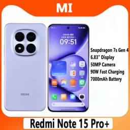 Xiaomi Redmi Note 15 Pro+ 256GB/512GB Snapdragon 7s Gen 4 50MP+32MP Camera 6.83" 1.5K Display 90W 7000mAh Battery China Version