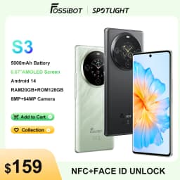 [World Premiere] FOSSiBOT S3 PRO Smartphone 6.67" AMOLED Display Android 14 Up to 20+128GB Mobile 8+64MP CAM NFC Cell Phone