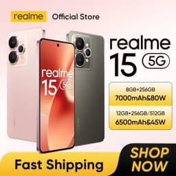 [World Premiere] realme 15 5G Smartphone Dimensity 7300+ 5G Processor 6.77"144Hz AMOLED Display NFC