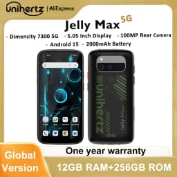 Unihertz Jelly Max Mini Smartphone Dimensity 7300 CPU 5G Android 14 24GB 256GB 32MP 100MP Camera Dual Nano SIM Card