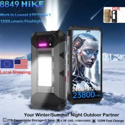 8849 Hike Unihertz Rugged Smartphone 23800mAh 24GB+512GB Expandable 2TB 1200Lumen Flashlight Android14 Two Speakers 6.79'' 120Hz