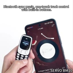 SERVO BM10 Super Mini Mobile Phone 4G LTE Dual SIM Standby Speed Dial Call Recording Blacklist MP3 Player Small Backup Cellphone