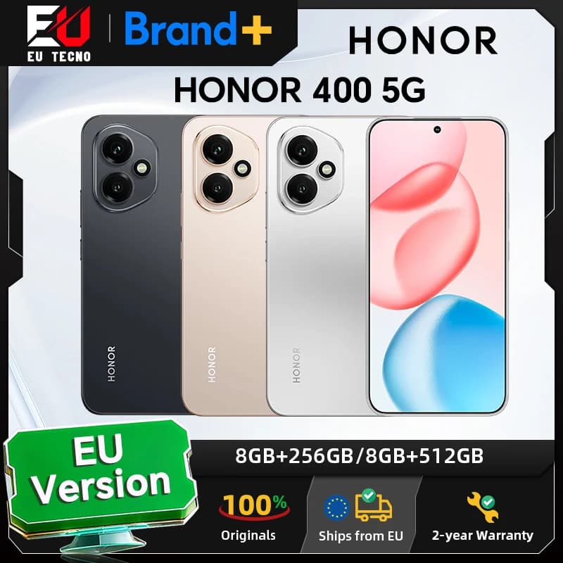 HONOR 400 5G,EU Version, 5G Smartphone, 200MP Ultra-clear AI Main Camera, 5300 mAh Battery, Qualcomm Snapdragon 7 Gen 3