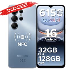 DOOGEE Note56X Pro Android Smartphone 16 "Battery 6150 mAh 32 Go RAM (4 + 28) 128 Go ROM Compatible Google Pay Widevine L1