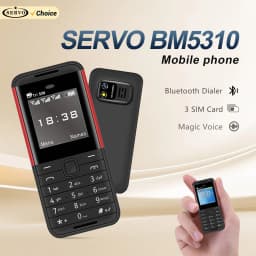 SERVO BM5310 Mini Mobile Phone 3 SIM Standby Magic Voice Call Recording Bluetooth Dialer Speed Dial 1.33" Small Backup Cellphone