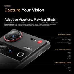 Global Version Nubia Z70 Ultra NX733J Snapdragon 8 Elite 1.5K HD Display 35mm Lens IP69 NFC