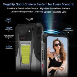 8849 Tank X Unihertz 220 Lumen 1080P Projector Rugged Smart Phone Android15 17600mAh 512GB Dimensity 8200 NFC Night Version 2026