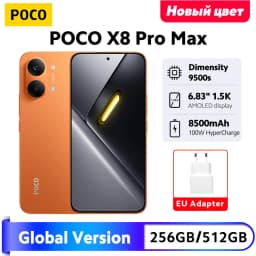 New POCO X8 Pro Max Smartphone Global Version 8500mAh battery 6.83'' 1.5K 120Hz Ultra-Bright AMOLED Display Dimensity 9500s NFC