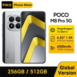 POCO M8 Pro 5G Global Version Smartphone Snapdragon® 7s Gen 4 6500mAh Battery 100W HyperCharge 6.83" 1.5K display NFC