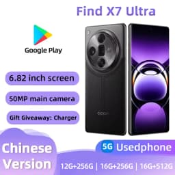OPPO Find X7 Ultra 5G Mobile Phone Android CPU Snapdragon8 Gen3 6.82-Inches ROM 256GB 50.0MP Camera 100W Charge 5000mAh Used Ph