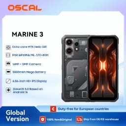 OSCAL MARINE 3 Smartphone, 6.56' HD 90Hz Display, MediaTek Helio G81, 13MP+16MP Camera, 5000mAh W/ 18W, Android 16 Mobile Phone