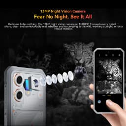 OSCAL MARINE 3 Smartphone, 6.56' HD 90Hz Display, MediaTek Helio G81, 13MP+16MP Camera, 5000mAh W/ 18W, Android 16 Mobile Phone