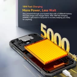 OSCAL MARINE 3 Smartphone, 6.56' HD 90Hz Display, MediaTek Helio G81, 13MP+16MP Camera, 5000mAh W/ 18W, Android 16 Mobile Phone