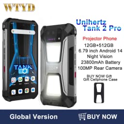 Unihertz 8849 Tank 2 Pro Rugged Phone 12GB+512GB Night Vision 6.79 "FHD Android 14 23800mAh 4G Smartphone