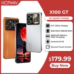 HOTWAV X100 GT Android 16 Smartphone 6.9'' 120Hz 48MP 5160mAh 20W Mobile Phone with Second Screen 8GB 256GB IR Blaster Cellphone