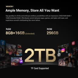 Fossibot [F109] 5G Rugged Phone 24GB(8+16) 256GB 10600mAh 6.745" Android 14 NFC 50MP Camra Dual Screen Face ID Smartphone