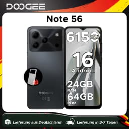Global Version DOOGEE Note 56 VIP Smartphone Android 16 6150mAh Large Battery 6.56'' Display 24GB 64GB 8MP Camera Mobile Phone