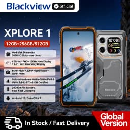 Blackview XPLORE 1 Outdoor 5G Rugged Smartphone Android 15, 6.78'' 2.4K Display, 16GB+512GB, 20000mAh, Waterproof Mobile Phone