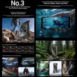 Blackview ROCK 3 Rugged Phone Thermal Imager 8GB+256GB 6.78'' Android 16 Helio G100 10000mAh 108MP Camera NFC 4G Smartphone