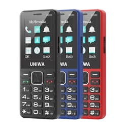 UNIWA V2000 2.4 Inch 4G Fashion Keypad Phone 0.3MP Camera Big Button 1700mAh English Russia Keyboard Feature Phones for Elderly