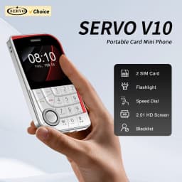 SERVO V10 Card Phone 2.01" Display 2G GSM Dual SIM Standby MP3/MP4 Magic Voice Speed Dial Torch Button Small Cellular Telephones