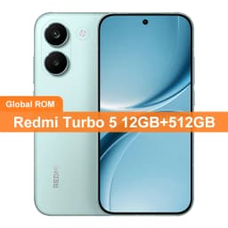 CN Global ROM Redmi Turbo 5 256GB/512GB 6.59" AMOLED Screen Dimensity 8500-Ultra 100W 7560mAh Battery 50MP+20MP Camera