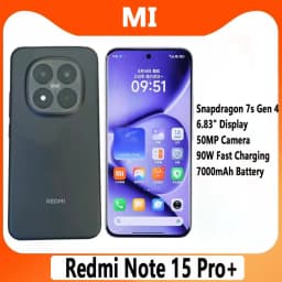 New Xiaomi Redmi Note 15 Pro+ Smartphone Snapdragon 7s Gen 4 50MP Camera 6.83" 1.5K Display 90W 7000mAh Battery China Version