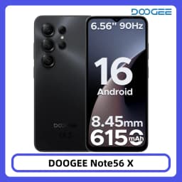 DOOGEE Note56 X Android 16 Smartphone 24GB 64GB 6.56" HD+ Screen 6150mAh Large Battery 8MP+5MP Face Unlock CellPhone