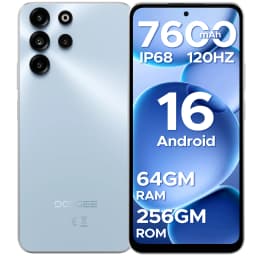 DOOGEE B10 Pro Smartphone 64GB+256GB 6.63” FHD 120Hz Display IP68 Helio G100 7600mAh Battery 64MP Camera Android 16 NFC