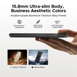 DOOGEE Blade20 Turbo 5G Rugged Phone 32GB+256GB 6.6'' HD+ Dimensity 7050 50MP Camera Gemini Al 10300mAh Battery NFC WiFi6 Android 15 Smartphone